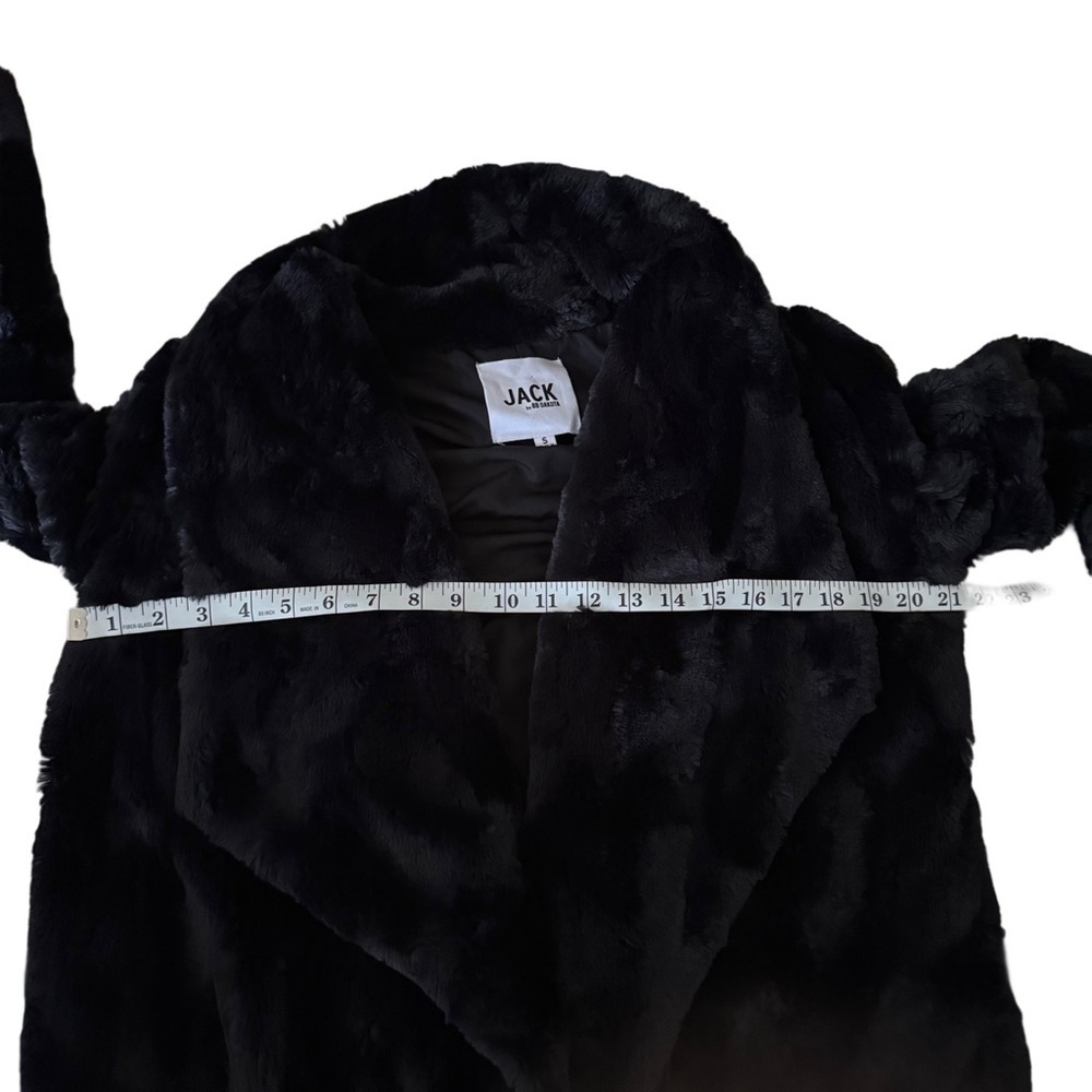 Jack by BB Dakota Elegant Black Faux Fur Jacket Size Small - Picture 14 of 14